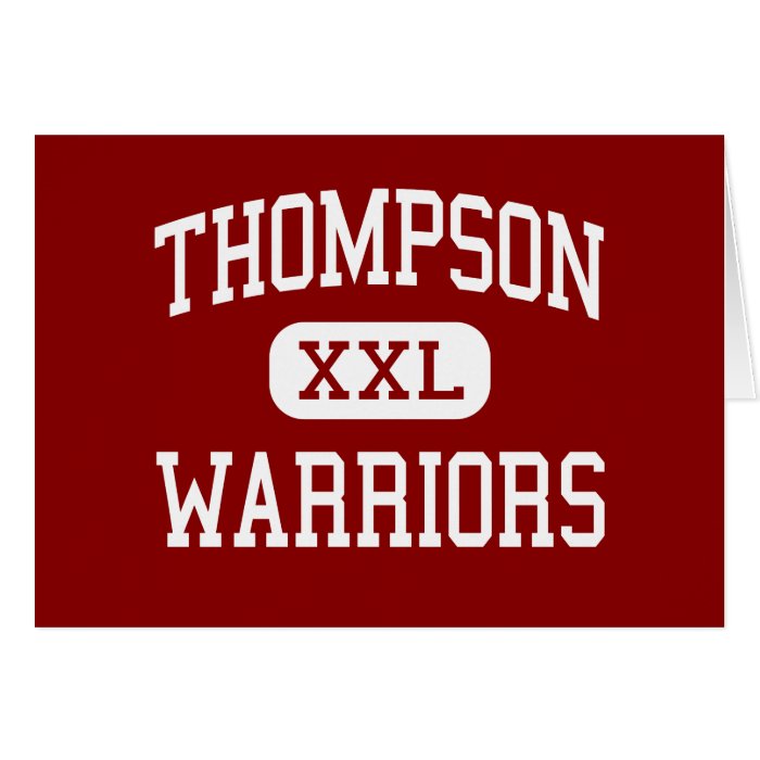 Thompson   Warriors   Middle   Alabaster Alabama Greeting Card
