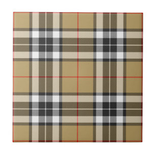 Thomson Camel Clan Hunting Tartan Plaid Ceramic Tile