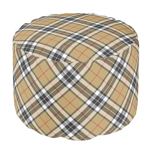 Thomson Camel Clan Scottish Tartan Plaid Pouf