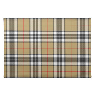 Thomson Camel Tartan Plaid Pattern Family Fashion Cloth Placemat