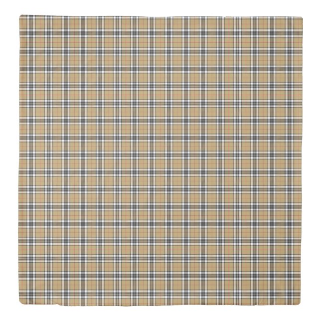 Thomson Camel Tartan Plaid Pattern Family Fashion Duvet Cover (Front)