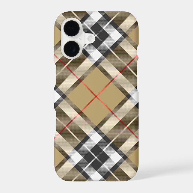 Thomson Camel Tartan Plaid Pattern Family Fashion iPhone Case (Back)