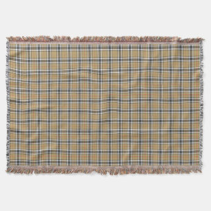 Thomson Camel Tartan Plaid Pattern Family Fashion Throw Blanket
