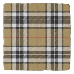 Thomson Camel Tartan Plaid Pattern Family Fashion Trivet