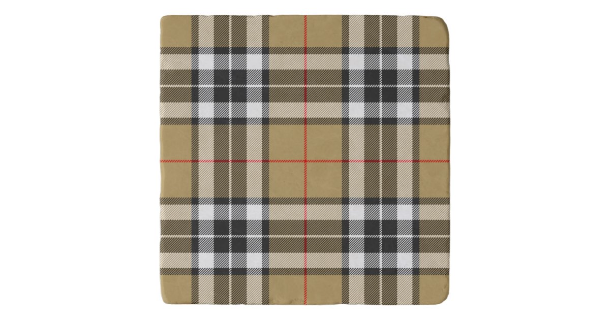 Thomson Camel Tartan Crest Quilt