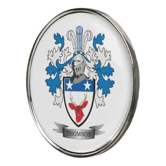 Thomson Family Crest Coat of Arms Golf Ball Marker