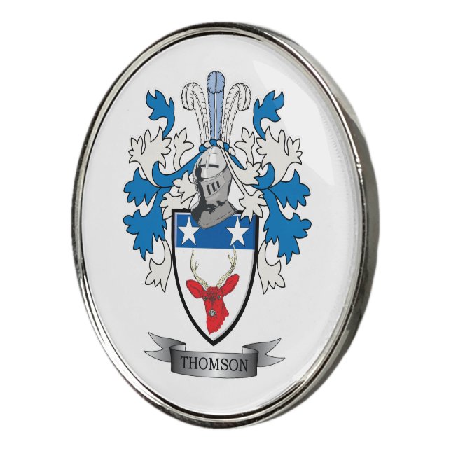Thomson Family Crest Coat of Arms Golf Ball Marker (3/4)