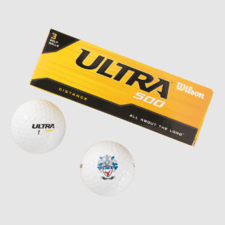 Thomson Family Crest Coat of Arms Golf Balls