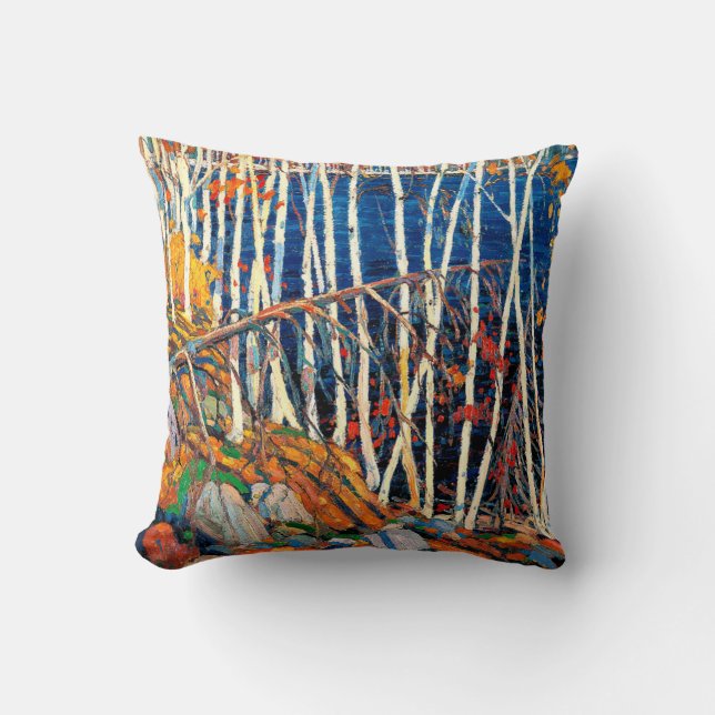 Thomson - In the Northland Throw Pillow (Front)