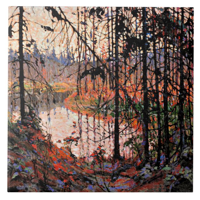 Thomson - Northern River, popular painting, Ceramic Tile (Front)