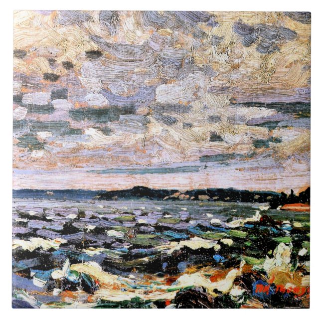 Thomson - Parry Sound Harbor, popular painting, Ceramic Tile (Front)