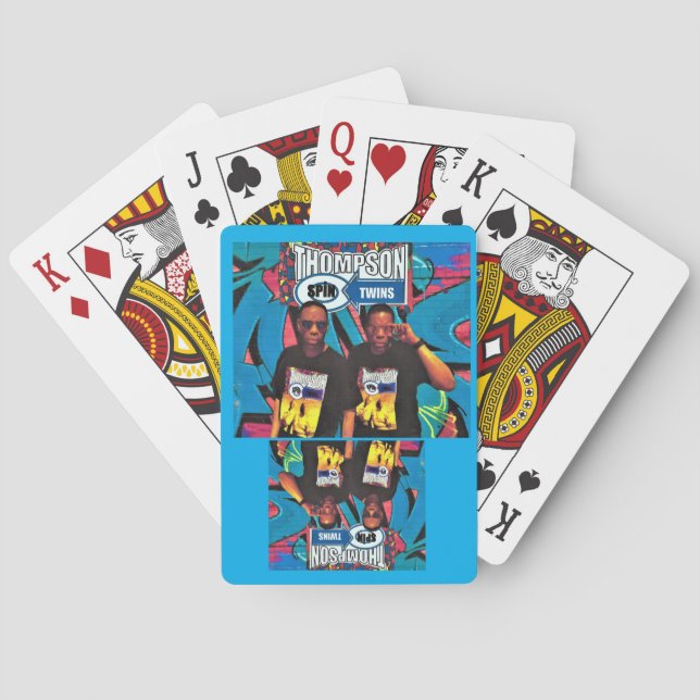 THOMSON SPIN TWINS. Ping Pong Paddle Poker Cards (Back)