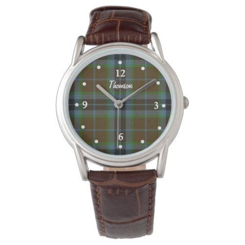 Thomson Tartan Plaid Faced Custom Watch