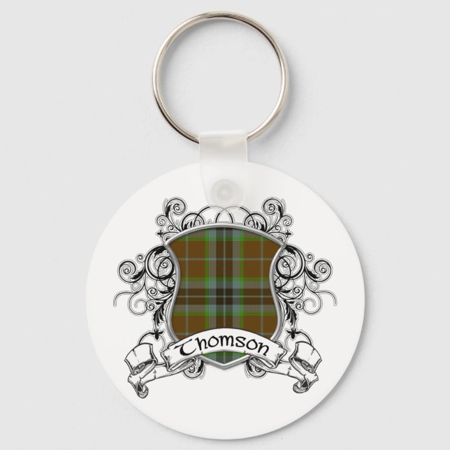 Thomson Tartan Shield Keychain (Front)
