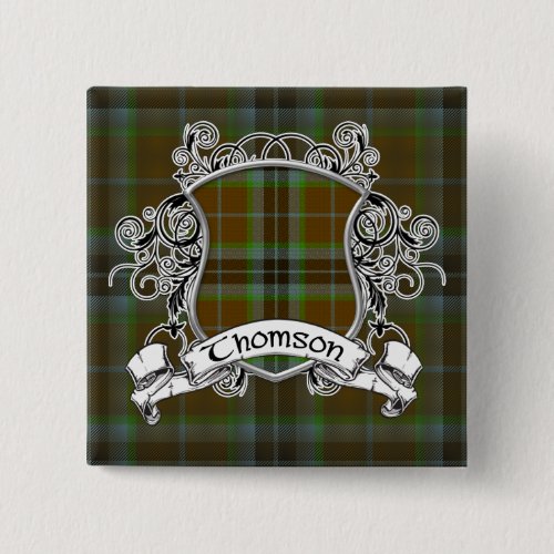 Thomson Tartan Shield Pinback Button