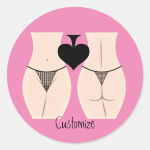 Thong Panty Spade Thunder_Cove Classic Round Sticker