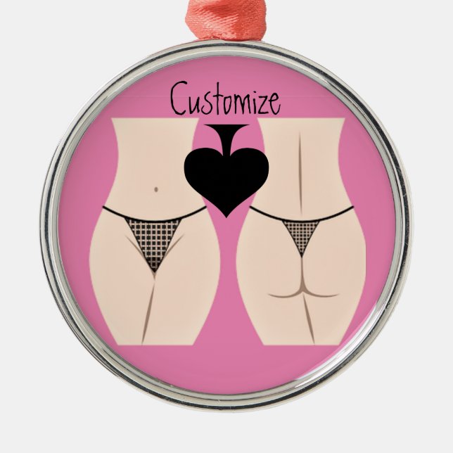 Thong Panty Spade Thunder_Cove Metal Ornament (Front)