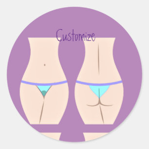 Thong Panty Thunder_Cove Classic Round Sticker
