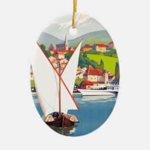 Thonon Les Bains French Travel Europe Ceramic Ornament