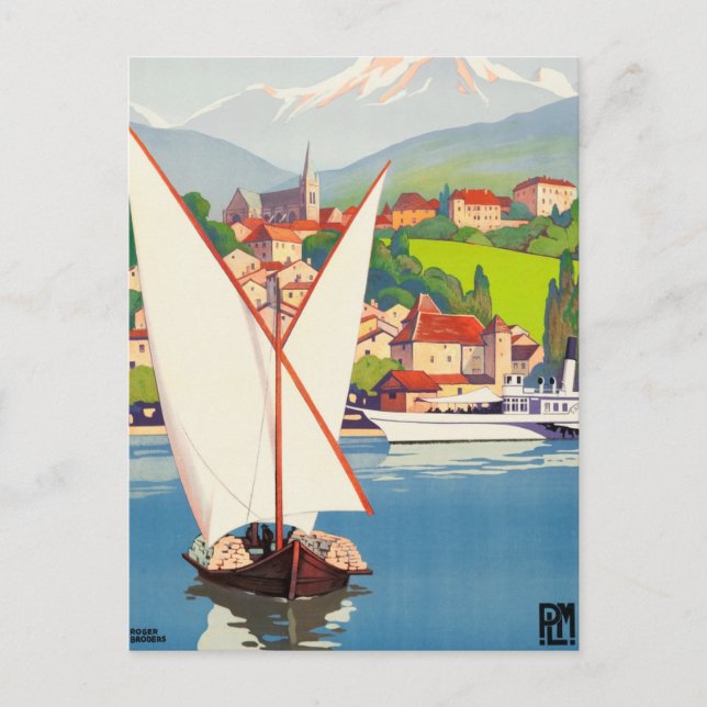 Thonon Les Bains French Travel Europe Postcard (Front)