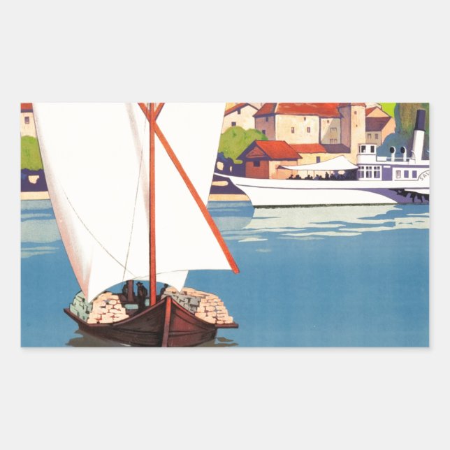 Thonon Les Bains French Travel Europe Rectangular Sticker (Front)