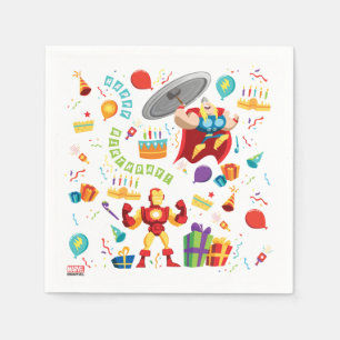 Thor and Iron Man Birthday Celebration Napkins