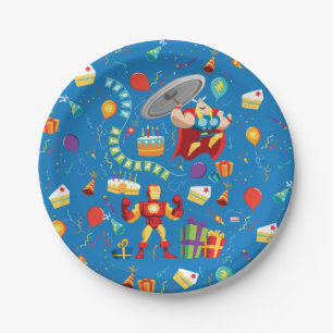 Thor and Iron Man Birthday Celebration Paper Plates