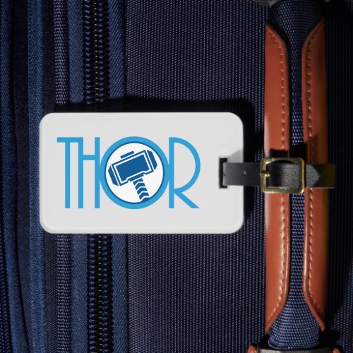 Thor Art Deco Name Luggage Tag