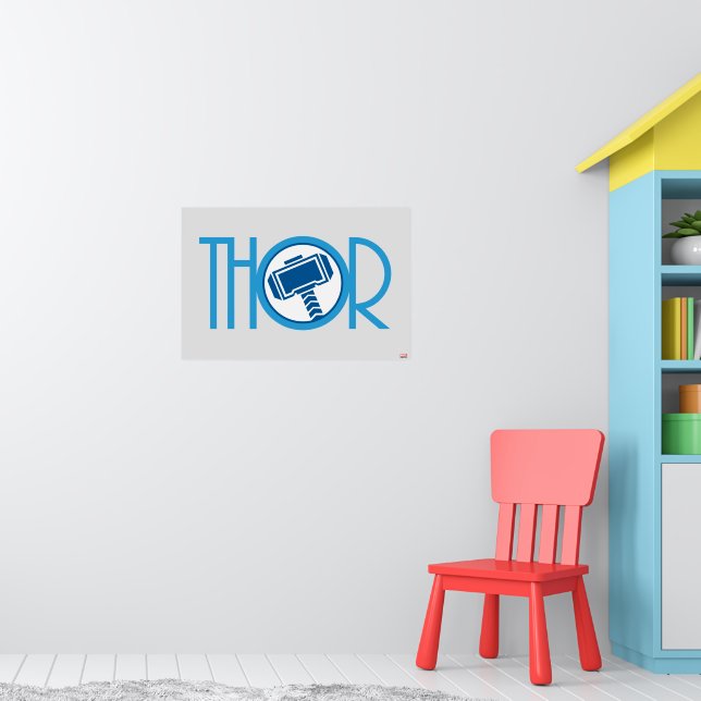 Thor Art Deco Name Poster (Nursery 1)