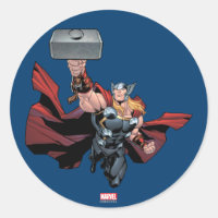 Thor Assemble Classic Round Sticker
