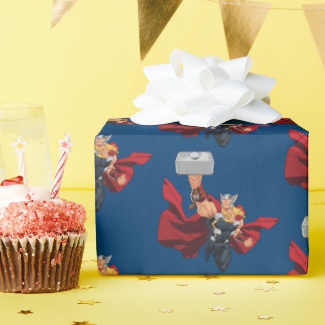 Thor Assemble Wrapping Paper (Birthday Party)