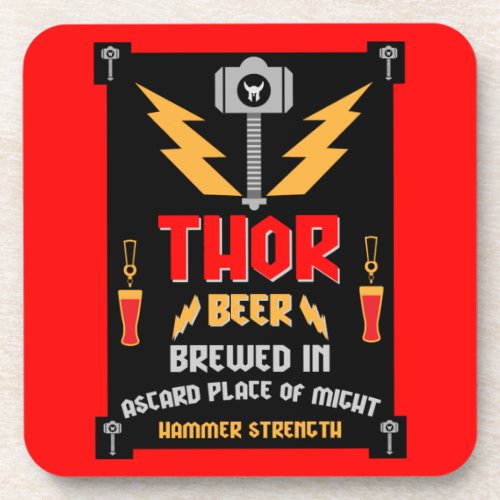 Thor Beer Germanic Paganism Beverage Coaster