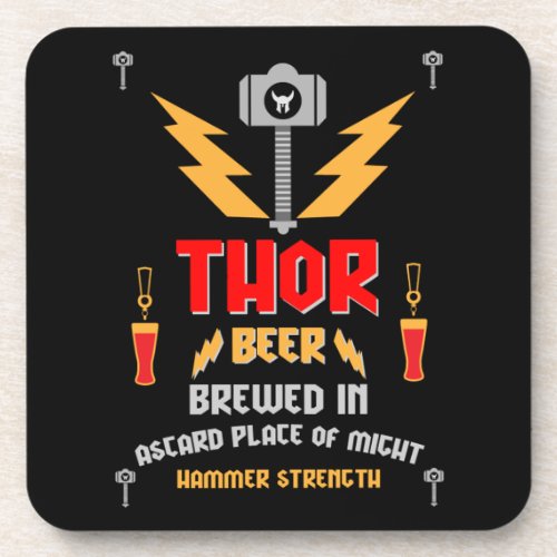 Thor Beer Germanic Paganism Beverage Coaster
