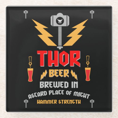 Thor Beer Germanic Paganism Glass Coaster