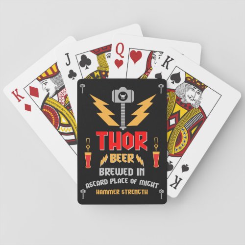 Thor Beer Germanic Paganism Poker Cards