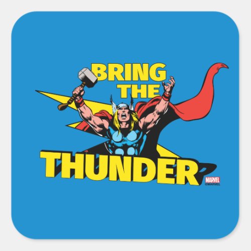 Thor _ Bring The Thunder Square Sticker
