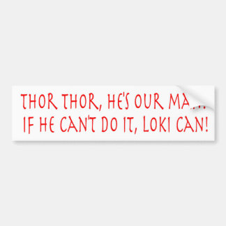 Thor Cheer Bumper Sticker