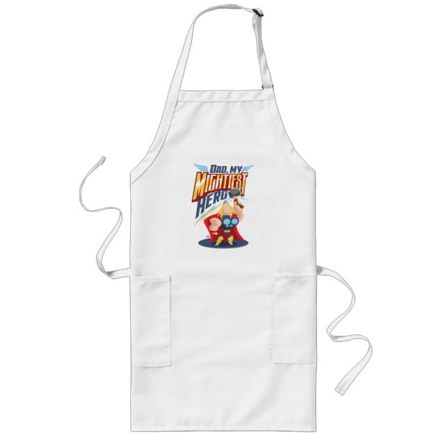 Thor | Dad, My Mightiest Hero Long Apron (Front)