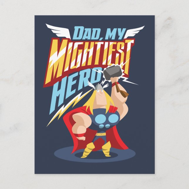 Thor | Dad, My Mightiest Hero Postcard (Front)