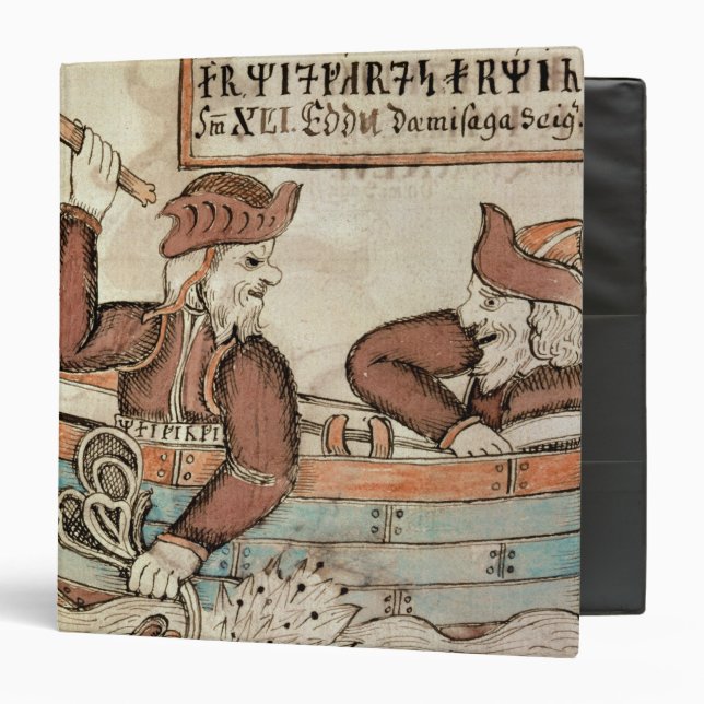 Thor fishing for the serpent of Midgard 3 Ring Binder (Front/Inside)