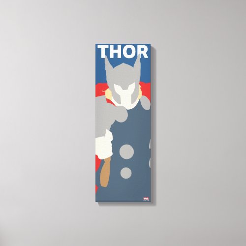 Thor Flat Color Character Art Canvas Print