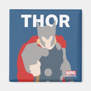 Thor Flat Color Character Art Magnet