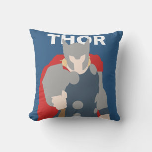 Thor Flat Color Character Art Throw Pillow