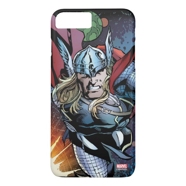 Thor Flying Through Space Comic Panel Case-Mate iPhone Case (Back)