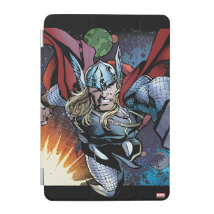 Thor Flying Through Space Comic Panel iPad Mini Cover