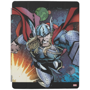 Thor Flying Through Space Comic Panel iPad Smart Cover