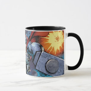 Thor Flying Through Space Comic Panel Mug