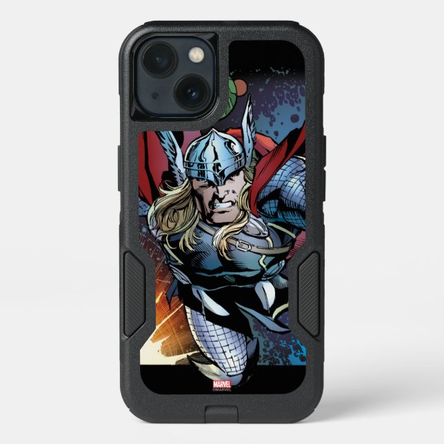 Thor Flying Through Space Comic Panel Otterbox iPhone Case (Back)