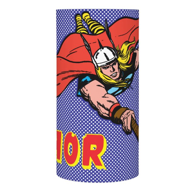 Thor Flying With Mjolnir Flameless Candle (Front)