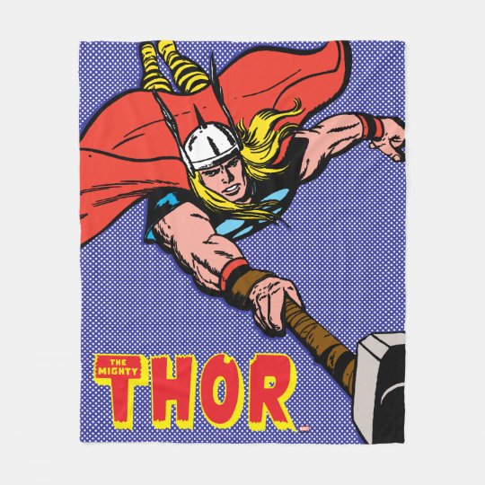 Thor Flying With Mjolnir Fleece Blanket | Zazzle.com